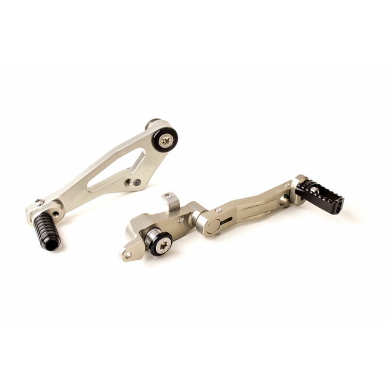 Kit commandes GILLES TOOLING sélecteur + pédale de frein titane BMW R1200GS/1250GS