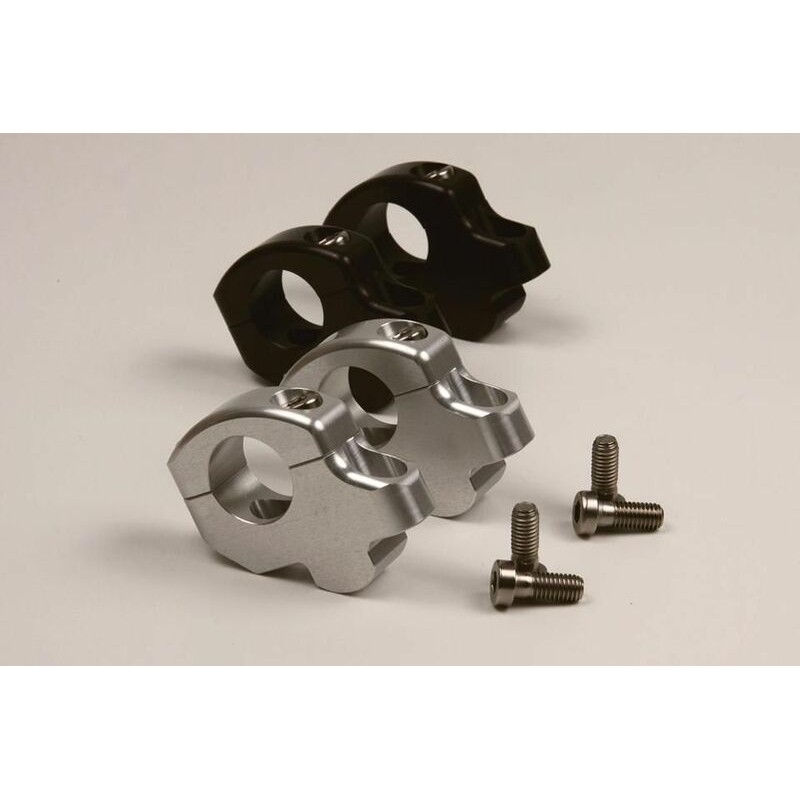 Pontets décalés LSL Ø28,6mm hauteur +25mm/déport +16mm noir