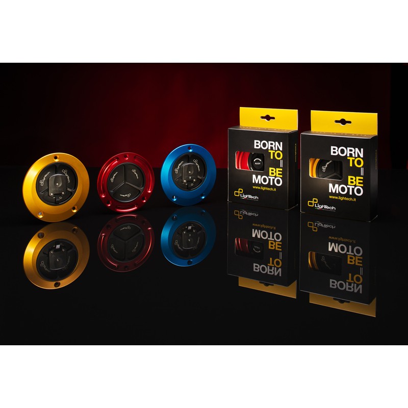 Bouchon de réservoir LIGHTECH noir/or à vis Yamaha MT-09