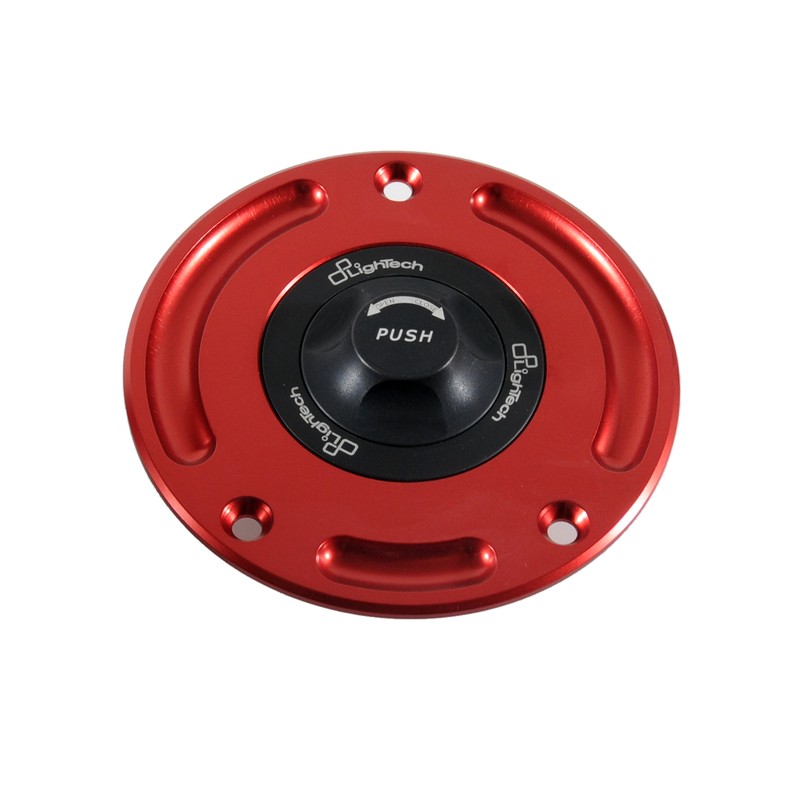 Bouchon de réservoir LIGHTECH noir/rouge 1/4 tour Ducati