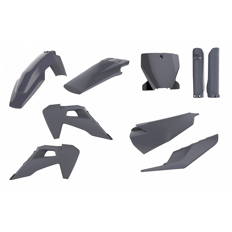 Kit plastique POLISPORT MX gris nardo Husqvarna TC/FC
