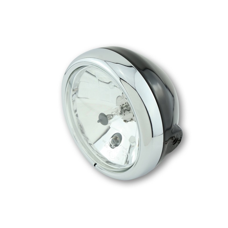 Phare SHIN YO Pecos 5 3/4"noir brillant anneau chromé