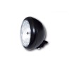 Phare SHIN YO HD-Style 7" verre clair (réflecteur prismatique) noir brillant