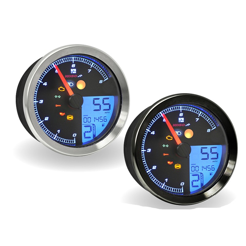 Compteur de vitesse KOSO Harley Davidson Chrome