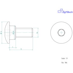 Vis LIGHTECH M6 X 15 Type...