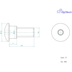 Vis LIGHTECH M6 X 16,5 Type...