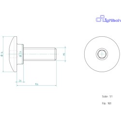 Vis LIGHTECH M5 X 15,6 Type...
