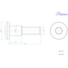 Vis LIGHTECH M6 X 25,5 Type 1013 Ergal cobalt à l'unité