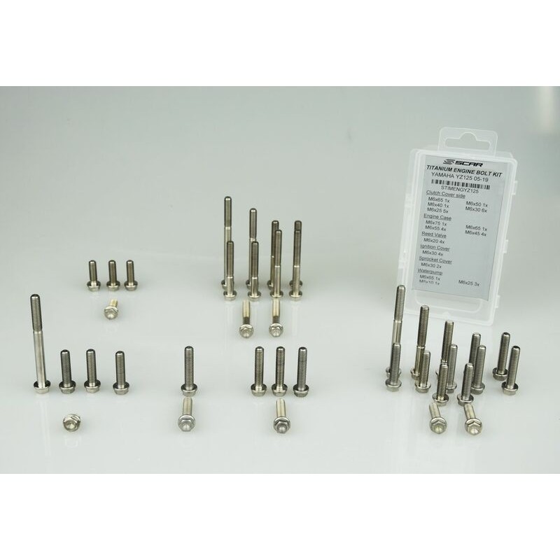 Kit vis moteur SCAR 35 vis titane Yamaha YZ65