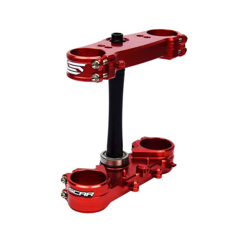 Té de fourche SCAR rouge offset standard - Honda