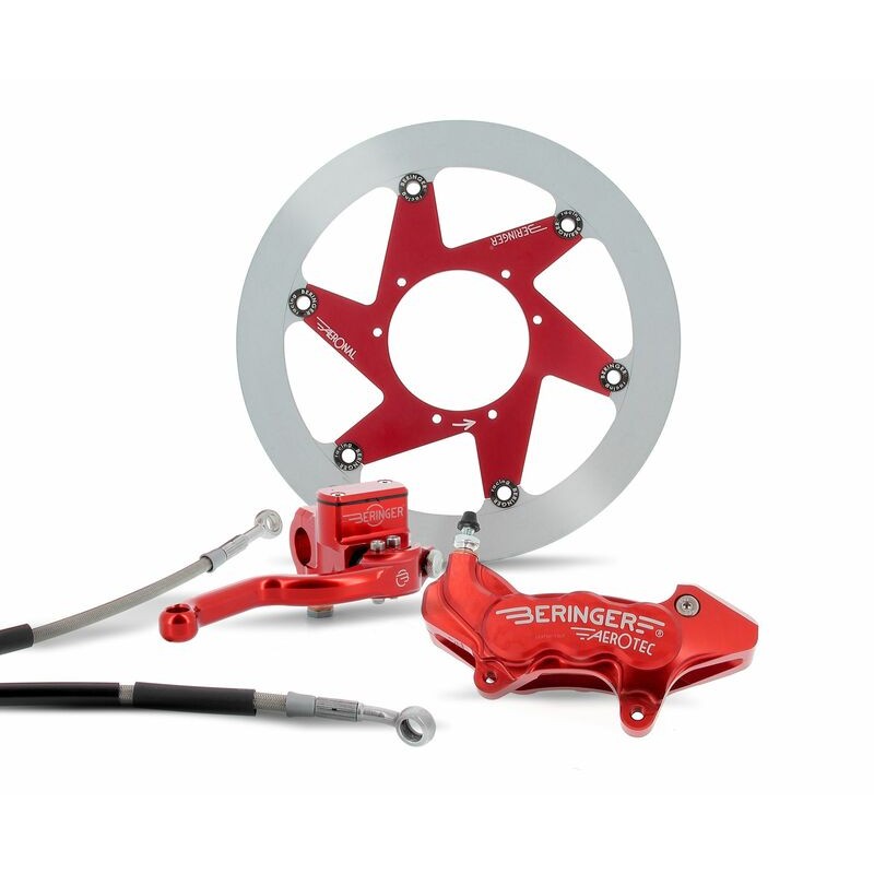 Kit freinage BERINGER Top Race roue 17'' étrier Aerotec® radial 4 pistons rouge Suzuki RMZ250/450