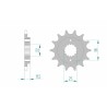 Pignon AFAM acier standard 52400 - 520