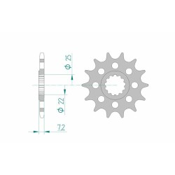 Pignon AFAM acier standard...