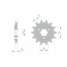 Pignon AFAM acier standard 22602 - 525