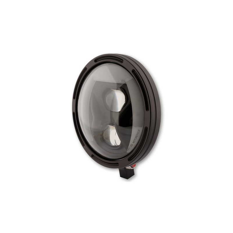 Phare LED HIGHSIDER Frame-R1 Type 8 - 7" noir montage par le bas