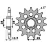 Pignon PBR acier standard 2078M - 525