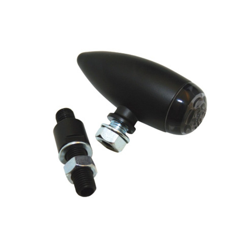 Feu arrière à LED HIGHSIDER Micro-Bullet, noir, teinté
