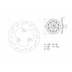 Disque de frein BREMBO Oro...