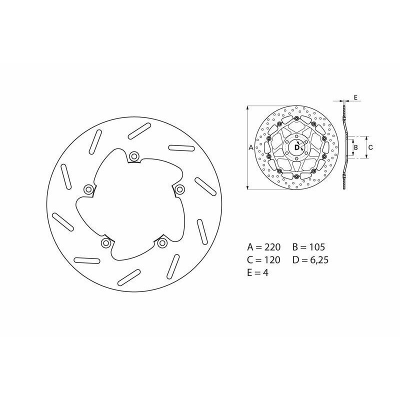 Disque de frein BREMBO Oro fixe - 68B40739