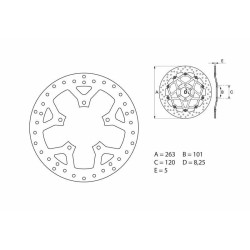 Disque de frein BREMBO Oro...
